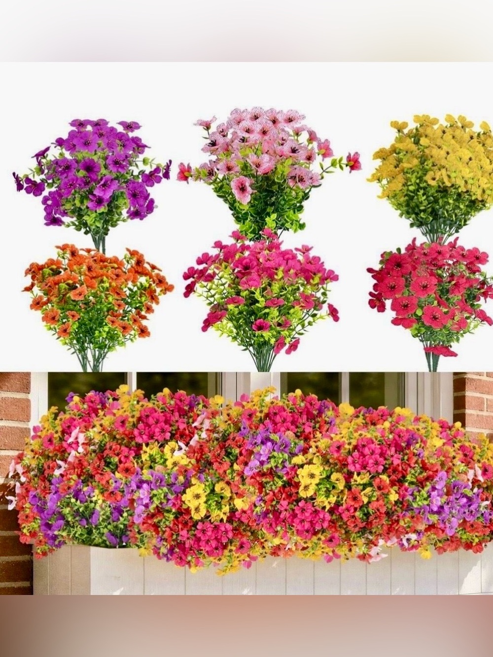 CLEANGOR 48 Pcs Artificial Daisy Flowers for Outdoors (6 Color) UV Resistant
Art